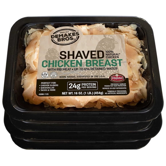 Demakes Bros. No Antibiotics Ever Shaved Chicken, 16 oz, 2 pk.