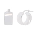 thumbnail image 5 of High Polish Italian & Diamond Cut Satin Earring Set in Sterling Silver, 5 of 16
