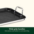 thumbnail image 7 of Cuisinart FusionXtra+ Ceramic Nonstick Tri-Ply Stainless Double Burner Griddle 19.5" x 12.5", 7 of 8