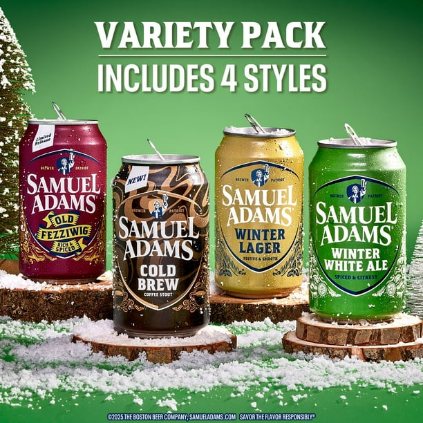 Samuel Adams Winter Break Ale and Lager Beer Variety Pack, 12 fl