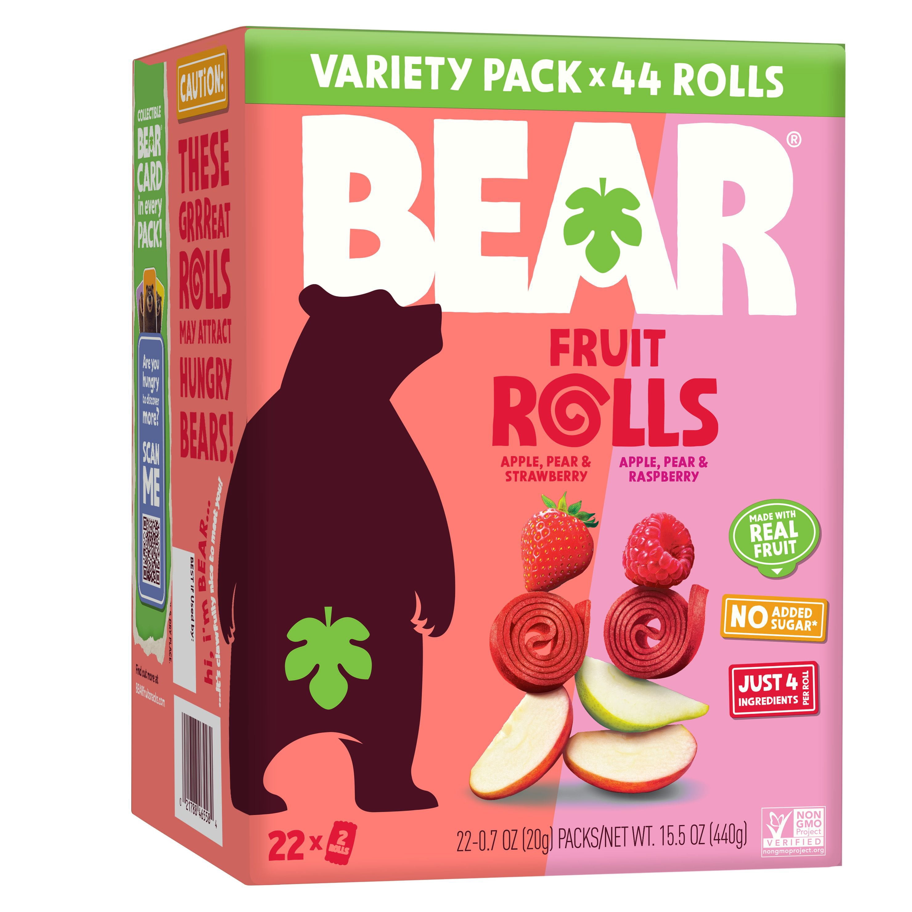 BEAR Fruit Rolls Variety Pack, 0.7 oz., 22 pk.