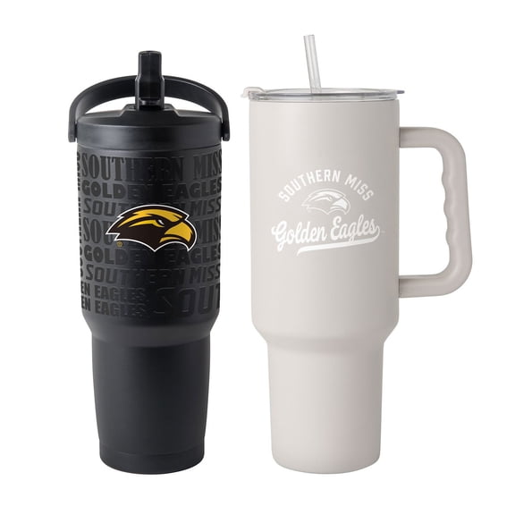 Logo Brands Southern Mississippi Golden Eagles Stainless Steel Tumbler Set