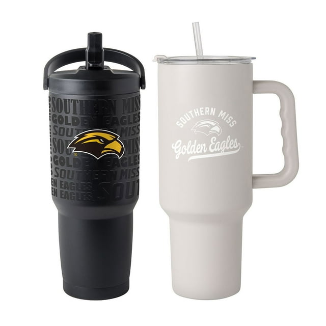 Logo Brands Southern Mississippi Golden Eagles Stainless Steel Tumbler Set