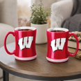 thumbnail image 5 of Logo Brands Wisconsin Badgers 14oz Relief Mug Set, 5 of 5