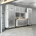 thumbnail image 5 of Seville Classics UltraHD 8-Piece Steel Garage Cabinet Storage Set with Rolling Workbench, 12' Wide, 5 of 22