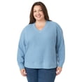 thumbnail image 5 of Seven7 Women's Waffle V-Neck Top, 5 of 11