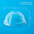 thumbnail image 3 of Member's Mark Clear Dome Plastic Lids with Straw Slot, 500 ct., 3 of 7