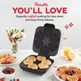 thumbnail image 4 of Dash Multi Mini Heart Nonstick Waffle Maker, Red, Makes 6 Mini Waffles, 4 of 5