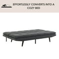 thumbnail image 3 of Eden Fabric Convertible Futon Sofa, Assorted Colors, 3 of 10