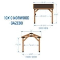 thumbnail image 13 of Backyard Discovery Norwood Cedar Gazebo with PowerPort, Choose Size, 13 of 13