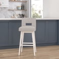 thumbnail image 7 of HH2 Home Upholstered Key Back Wood Adjustable Height Swivel Bar Stool, 7 of 11