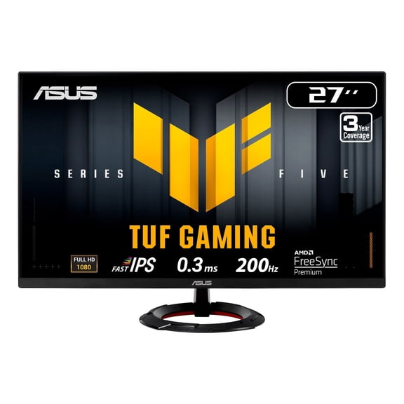 ASUS TUF 27" Gaming monitor, FHD, 200Hz, Fast IPS, ELMB, 0.3ms GTG (min.), Stereo Speaker, AI visual