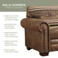 thumbnail image 5 of Wild Horses Rustic Faux-Leather Sleeper Sofa, 5 of 16