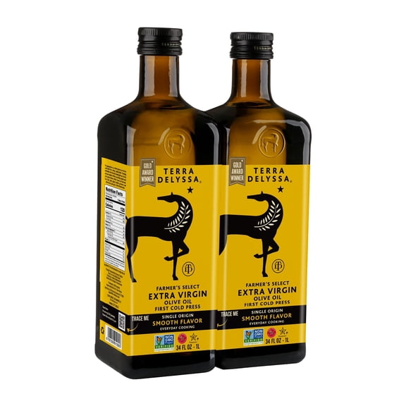 Terra Delyssa Farmer's Select Extra Virgin Olive Oil, 34 fl. oz., 2 pk.