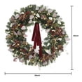 thumbnail image 3 of Member's Mark 36" Pre-Lit Burgundy Wreath, 3 of 6