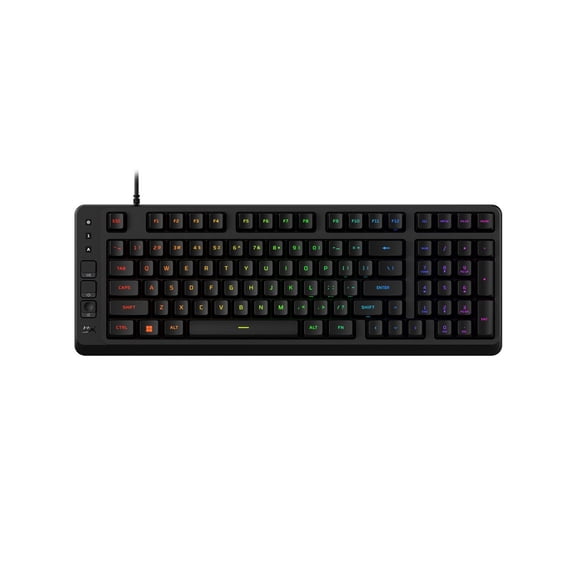 HyperX Eve 1800 – Gaming Keyboard, 1800 Form Factor, 10 Zone customizable RGB Lighting, Built-in Media Buttons, Membrane Switches, – [Color: Black]