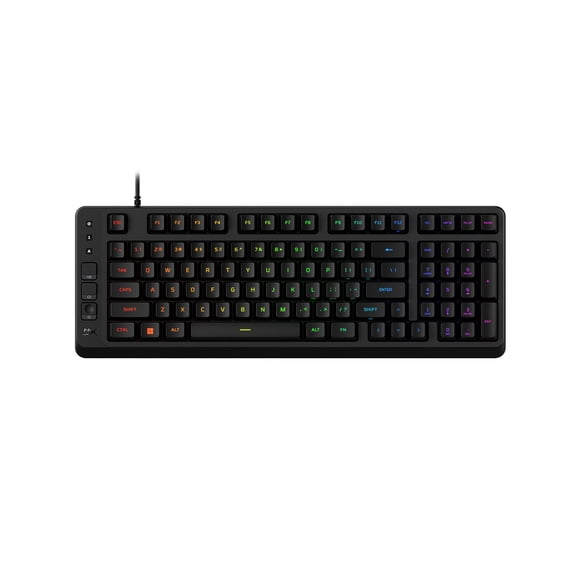 HyperX Eve 1800 – Gaming Keyboard, 1800 Form Factor, 10 Zone customizable RGB Lighting, Built-in Media Buttons, Membrane Switches, – [Color: Black]