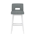 thumbnail image 3 of HH2 Home Upholstered Key Back Wood Adjustable Height Swivel Bar Stool, 3 of 3