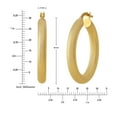 thumbnail image 4 of Diamond Cut Round Hoops in 14K Yellow Gold, 4 of 9