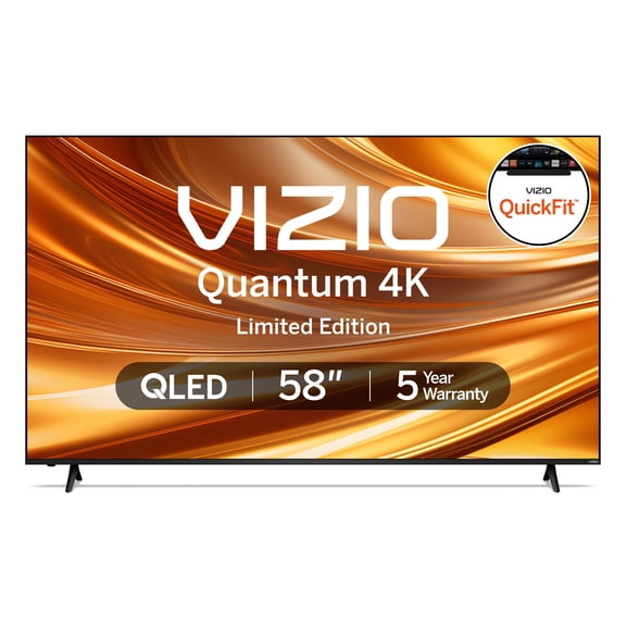 VIZIO 58" Class Quantum Series 4K QLED Smart TV, QuickFit® Compatible
