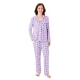 thumbnail image 1 of DreamMark Women's 2-Piece Holiday Notch Collar Pajama Set, 1 of 12