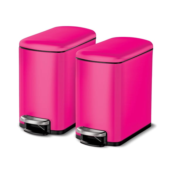 Tramontina 1.6 Gallon Step Trash Cans, 2 pack
