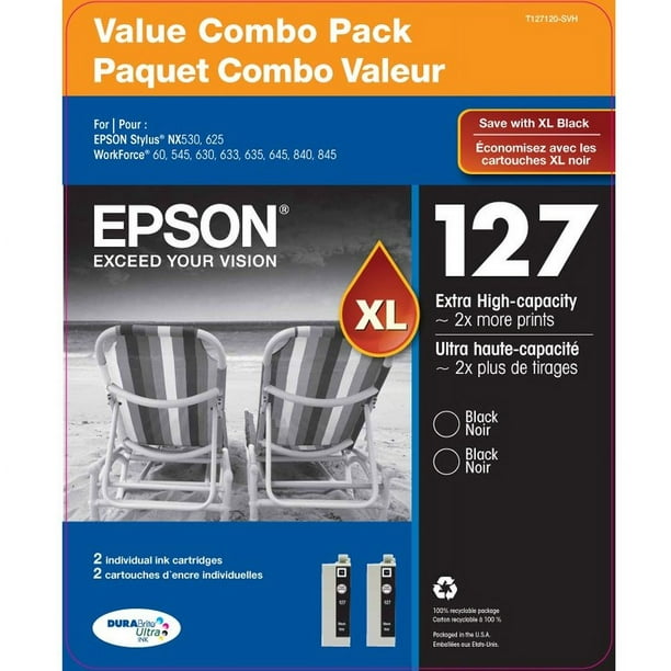 Epson DuraBrite 127XL Combo Pack, Black 2 pk. - Samsclub.com