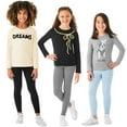 thumbnail image 1 of Member's Mark Girls 3-Pack Cotton Leggings, 1 of 13