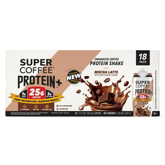 Super Coffee 25g Protein Shake, Mocha, 11 fl. oz., 18 pk.