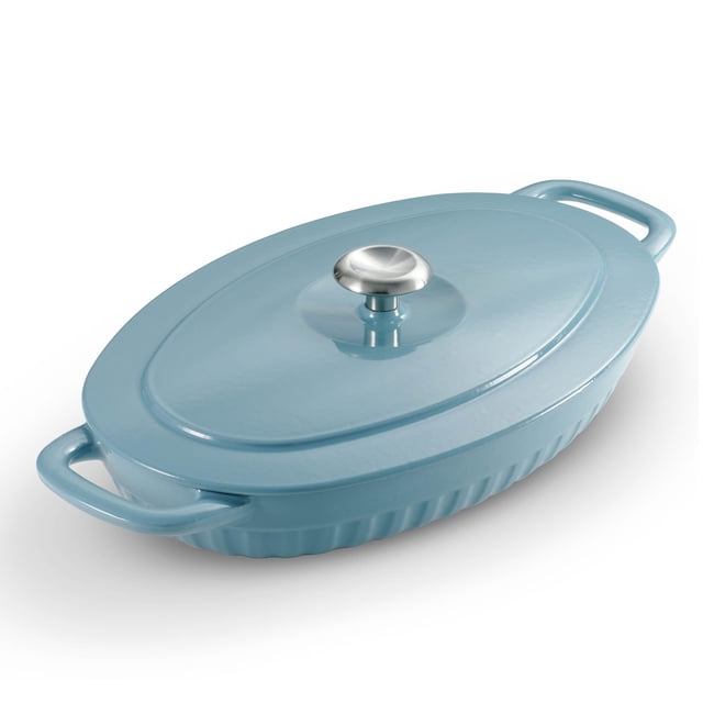 Tramontina 3-QT. Cast Iron Au Gratin with Lid