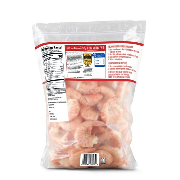 Member's Mark Jumbo Cooked EZ Peel Shrimp, 26-30 ct. per pound, 3