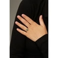 thumbnail image 5 of Emerald Cut Natural Gemstone & 0.20 CT. T.W. 3-Stone Diamond Ring in 14K Gold, 5 of 6