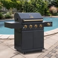 thumbnail image 1 of Gordon Ramsay Collections THOR Kitchen Outdoor Black 4-Burner Gas Grill w/ Cover, 1 of 13