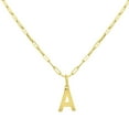 thumbnail image 1 of Initial Paperclip Chain Pendant Necklace in 14K Gold, 1 of 5