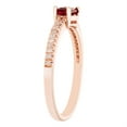 thumbnail image 3 of Baguette Cut Gemstone and 0.10 CT. T.W. Diamond Ring in 14K Gold, 3 of 4