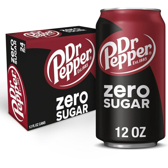 Dr Pepper Zero Sugar Soda 12 fl. oz., 24 pk.