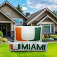 thumbnail image 2 of Logo Brands Miami Hurricanes Pre-Lit 7’x10’ Team Inflatable, 2 of 6