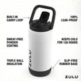 thumbnail image 5 of Zulu Mammoth 101oz Vacuum Triple Wall Insulated Large Stainless Steel Water Bottle (Choose Color), 5 of 7