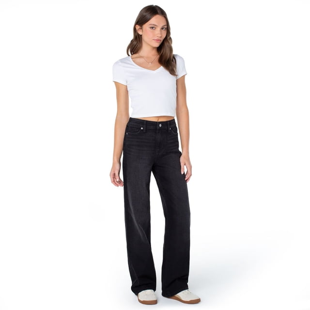 BCBG Generation Women's Baggy Wide Leg Jean