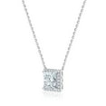 thumbnail image 4 of Lab Created Solitaire Halo Diamond Pendant Necklace in 18K Gold, 4 of 7