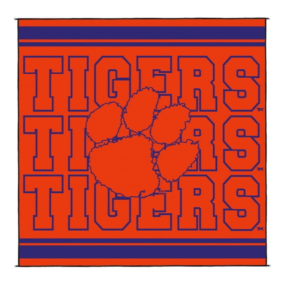 Logo Brands Clemson Tigers 106"x106" Rally Mat