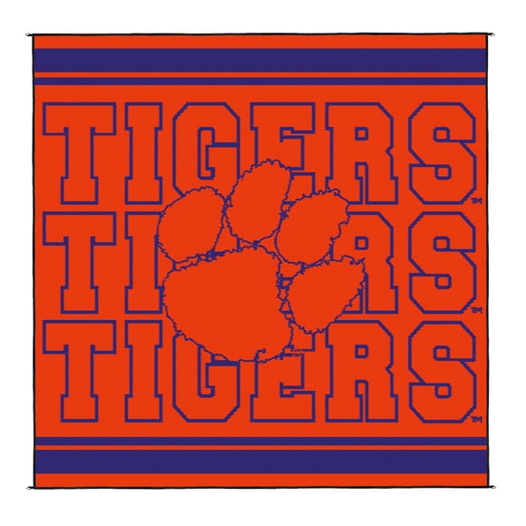 Logo Brands Clemson Tigers 106"x106" Rally Mat