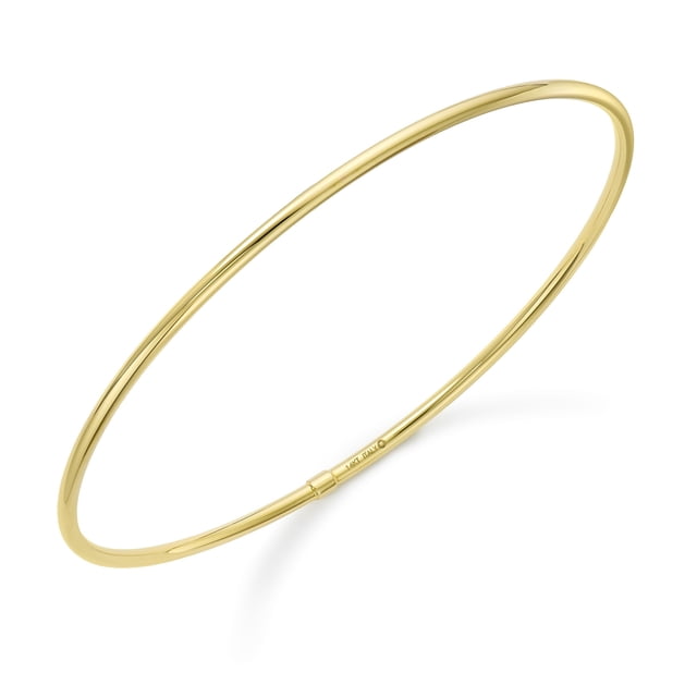High Polish Tube Bangle Bracelet in 14K Gold