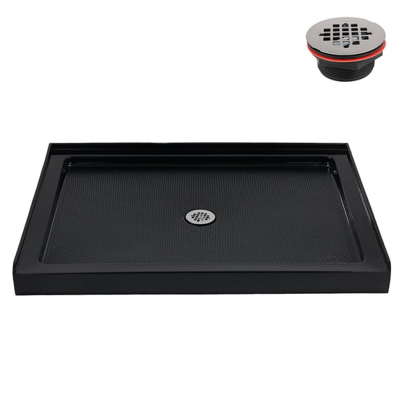 Streamline 48 in. x 36 in. Alcove Acrylic Shower Base With Center Drain, Drain Included Assorted Colors