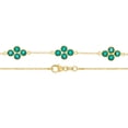 thumbnail image 2 of Lab Emerald Flower Station Necklace in 14K Gold, 2 of 6