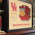 thumbnail image 2 of YouTheFan Houston Cougars 25-Layer Basketball Stadium View 3D Wall Art, 2 of 5