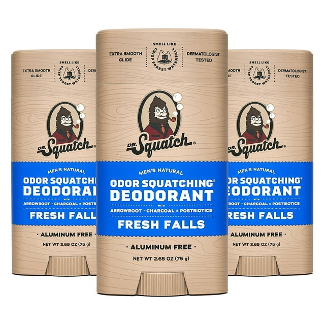 Dr. Squatch Fresh Falls Wide Stick Deodorant, 2.65 oz., 3 pk.