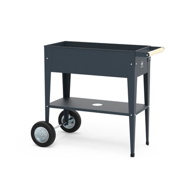 Herstera Galvanized Steel Metal Garden Cart