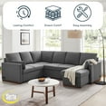 thumbnail image 4 of Serta Ellington Sectional Sleeper Sofa, 4 of 10