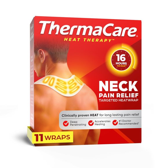 Thermacare Neck Shoulder Wrist Pain Relief Heatwraps, 11 pack